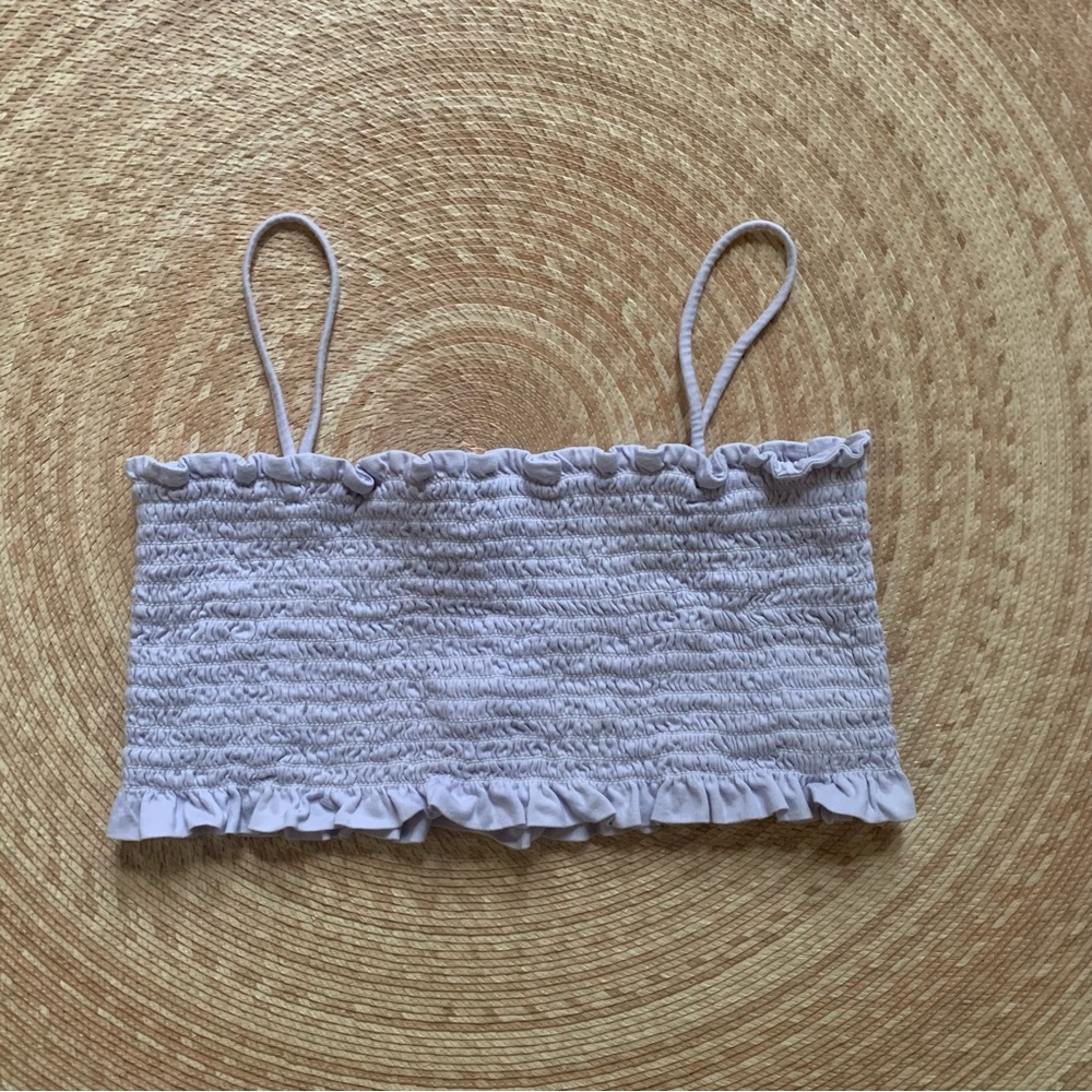 Calder Blake smocked crop top